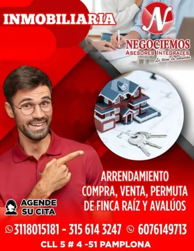 Oportunidades Inmobiliarias en Pamplona, Norte de Santander: Imagen publicitaria que destaca la compra y venta de bienes inmuebles. Descubre nuestras propiedades exclusivas y confía en Negociemos para encontrar tu próximo hogar en esta encantadora región.
